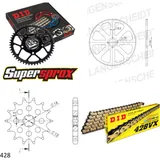 Kettensatz Stahl für: SUZUKI GT80 L/E 81-83 14-38-110 DID428VX(G&B) Niet