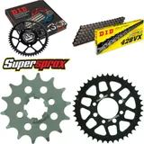 Kettensatz Stahl für: SUZUKI TS80 X 84-87 14-42-120 DID428VX Niet