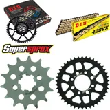 Kettensatz Stahl für: SUZUKI TS80 X 84-87 14-42-120 DID428VX(G&B) Endlos