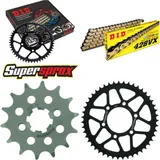Kettensatz Stahl für: SUZUKI TS125 78-79/TS125 ER 80-82 14-47-114 DID428VX(G&B) Niet