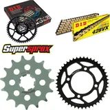 Kettensatz Stahl für: SUZUKI GZ125 Gunfighter 00-06/GZ125 M 15-45-132 DID428VX(G&B) Endlos
