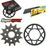 Kettensatz Stahl für: SUZUKI RM250 97-98/RM250 04-13 13-50-114 DID520 Clip