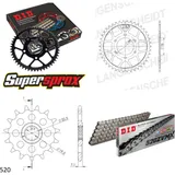 Kettensatz Stahl für: SUZUKI DR250 S 82-95 14-42-106 DID520ZVM-X Niet