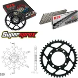 Kettensatz Stahl für: SUZUKI GN250 E 85-96/GNX250 E 82-84 15-41-100 DID520ZVM-X Niet