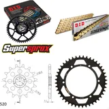 Kettensatz Stahl für: SUZUKI DR400 S 80-81 16-44-106 DID520ZVM-X(G&G) Niet