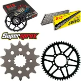 Kettensatz Stahl für: SUZUKI GS500 E int. Ø76mm 80-81 14-50-108 DID530VX3 Niet
