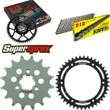 Kettensatz Stahl für: SUZUKI DR600 R Dakar 86-90/DR600 S 85 16-42-108 DID520VX3 Clip