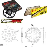 Chain Kit - Steel - for: SUZUKI GR650 83-85/GR650 X 83-89 15-38-106 DID530VX3(G&B) rivet