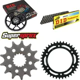 Kettensatz Stahl für: KTM EXE125 Supermoto 00-01 13-38-106 DID520 Clip
