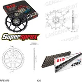 Chain Kit - Steel - for: RIEJU RS1 50 98-04/RS1 50 Evolution 9 12-44-126 DID420V Clip