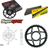 Kettensatz Stahl für: HYOSUNG GS125 98-00 14-43-116 DID428VX Endlos