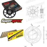 Kettensatz Alu schwarz für: APRILIA NA850 Mana /GT 08-14 18-40-100 DID525VX3(G&B) Endlos
