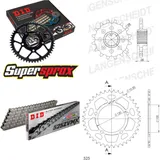Kettensatz Alu schwarz für: APRILIA NA850 Mana /GT 08-14 18-40-100 DID525ZVM-X Endlos