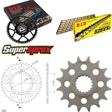 Kettensatz Alu schwarz für: APRILIA RSV1000 Mille /R /Fac 16-40-106 DID525VX3(G&B) Niet