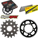 Kettensatz Alu schwarz für: APRILIA Caponord 1200 13-15 17-42-112 DID525VX3 Niet