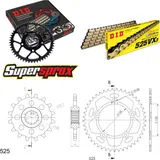 Kettensatz Alu schwarz für: TRIUMPH Daytona 600 03-04 15-45-108 DID525VX3(G&B) Niet