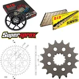 Kettensatz Alu schwarz für: TRIUMPH Daytona 900 91-93/Spe 17-46-112 DID530VX3(G&B) Endlos