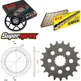 Kettensatz Alu schwarz für: TRIUMPH Daytona 955 I [6 x Ø8 19-42-106 DID530VX3(G&B) Niet