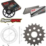Kettensatz Alu schwarz für: TRIUMPH Daytona 955 I [6 x Ø8 19-42-106 DID530ZVM-X Endlos