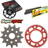 Kettensatz Alu rot HM CRE125 Enduro 03-03 13-49-116 DID520 Clip