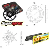 Kettensatz Alu rot HM CR125 Supermotard 04-06 13-40-116 DID520 Clip