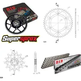 Kettensatz Alu rot HM CR125 Supermotard 04-06 13-40-116 DID520ZVM-X Endlos