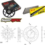Kettensatz Alu schwarz für: DUCATI 500 Pantah Sports 82-8 15-38-094 DID530VX3 Endlos