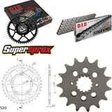 Kettensatz Alu schwarz für: DUCATI 750 Sport 88-90 15-38-096 DID520ZVM-X Endlos