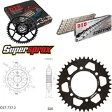 Kettensatz Alu schwarz für: DUCATI 907 i.e. 92-92 15-40-108 DID520ZVM-X(S&S) Niet