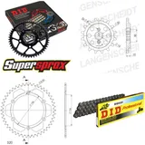 Chain Kit - ALU - black for: HUSQVARNA SM125 00-13 13-46-112 DID520 Clip