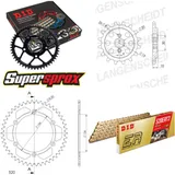 Kettensatz Alu schwarz für: HUSQVARNA SM125 00-13 13-46-112 DID520ERT2(G&G) Clip