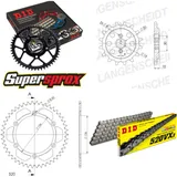 Kettensatz Alu schwarz für: HUSQVARNA SM125 00-13 13-46-112 DID520VX3 Clip