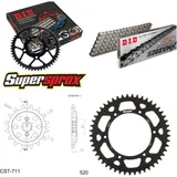 Kettensatz Alu schwarz für: HUSQVARNA SM125 S 00-06 14-49-114 DID520ZVM-X Niet