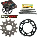 Kettensatz Alu schwarz für: HUSQVARNA WRE125 08-13/WR300 13-48-112 DID520NZ Clip
