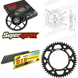 Kettensatz Alu schwarz für: HUSQVARNA CR125 92-94 12-49-116 DID520 Clip