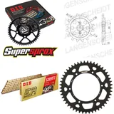 Kettensatz Alu schwarz für: HUSQVARNA CR125 92-94 12-49-116 DID520ERT2(G&G) Clip