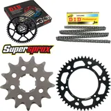 Kettensatz Alu schwarz für: HUSQVARNA CR250 95-98 13-48-114 DID520NZ Clip