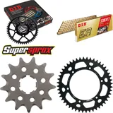 Kettensatz Alu schwarz für: HUSQVARNA CR250 95-98 13-48-114 DID520ERT2(G&G) Clip