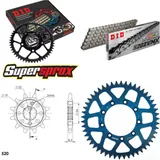 Kettensatz Alu blau TM Cross 125 03-15/Enduro 125 98 12-50-114 DID520ZVM-X Endlos