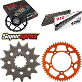 Kettensatz Alu orange für: KTM SX65 02-11 14-50-112 DID420V Clip