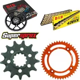Kettensatz Alu orange für: KTM SX85 17``/14`` 18- 13-46-120 DID428VX(G&B) Endlos