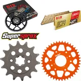 Kettensatz Alu orange für: KTM 200 Duke 15- 14-42-118 DID520ERT2(G&G) Clip