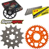 Kettensatz Alu orange für: KTM 200 Duke 15- 14-42-118 DID520VX3 Clip