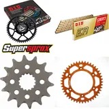 Kettensatz Alu orange für: KTM SMR450 04-14 14-45-120 DID520ERT2(G&G) Clip
