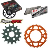 Kettensatz Alu orange für: KTM EGS620 LC4 94-94/EXC620 LC 15-50-118 DID520ZVM-X Endlos