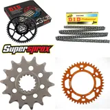Chain Kit - ALU - orange for: KTM SXC400 Tiainen Replica 99- 14-45-118 DID520NZ Clip