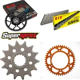 Kettensatz Alu orange für: KTM SXC400 Tiainen Replica 99- 14-45-118 DID520VX3 Niet Kettensatz Alu orange für: KTM SXC400 Tiainen Replica 99- 14-45-118 DID520VX3 Niet