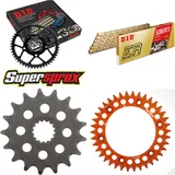 Kettensatz Alu orange für: KTM Duke 640 03-07/Duke 640 > 17-38-118 DID520ERT2(G&G) Clip