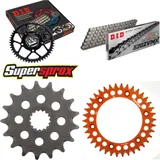 Kettensatz Alu orange für: KTM Duke 640 03-07/Duke 640 > 17-38-118 DID520ZVM-X Endlos
