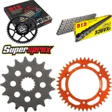Kettensatz Alu orange für: KTM Supermoto 640 LC4 99-06 17-42-110 DID520VX3 Endlos Kettensatz Alu orange für: KTM Supermoto 640 LC4 99-06 17-42-110 DID520VX3 Endlos
